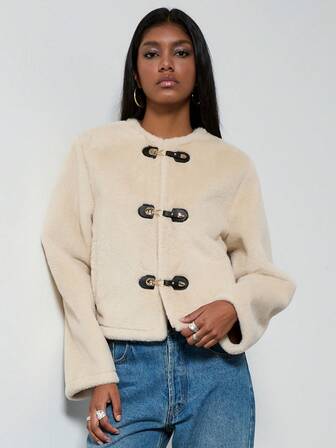 Se-Hore 2025 Dam Höst/Vintermode Nyheter, Daglig pendling och gatustil, Bekväm Casual, Ins Style, Europeisk och amerikansk Casual Dragkedja Fuskpälskappa