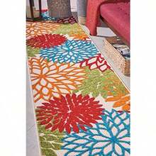 Nourison Home Aloha - Alfombra para Interiores y Exteriores diseño Floral Multicolor 2 pies 3 x 12 pies 2 x 12 pies - Corredor 12x23 - Ver 5