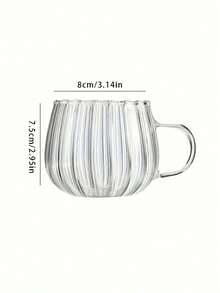 1PC Glass Pumpkin Coffee Cup, Clear Glass, Breakfast Cup, Milkshake Cup, Juice Cup, Milk Cup, Clear Cup Drinking Cup, Latte Cup, Espresso Cup, Cappuccino Cup, Latte Cereal Yogurt Drink Cup, Milk Cup Fashion Cup Multi-Purpose Cup Clear Soup Cup, Drink Mug Mug Cute Pumpkin Mug Home Office - Multicolor - View 13