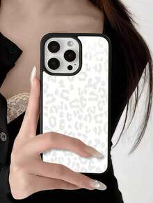 White Leopard Print Design Elemt-Design Phone Case, Suitable For Models 16, 15, 14 Pro Max, 13, 12, 11, XR, XS Plus Phone Cases, Made Of TPU Silicone Material, Providing Shock And Drop Protection, With Drop Protection Function, And Has A Very Good Hand Feel.It Is The Most Suitable Gift For Family, Frids, And Loved Ones..Holiday Phone Accessories.Pink Christmas 17 Pro Max Case Family Cover 17 Pro Max An Excellent Gift For Friends Girlfriend Or Boyfriend Fundas Cheap Gifts For Women Y2k Phone Case Anime Mobile Phone Case Phone Cases Cute Phone Cases Bear Phone Case New Year Mobile Phone Case - 黑色 CZ333 - 查看 13