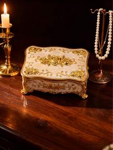 1 Hộp Đựng Trang Sức Hợp Kim Kẽm, Hộp Bảo Quản Trang Sức Thiết Kế Cổ Điển Cho Gia Đình - Nhiều màu - Xem 6