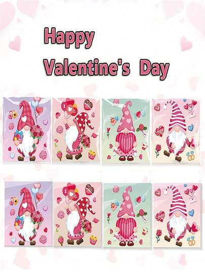 100pcs Valentine's Day Series Plastic Self-Adhesive Bags, Holiday Party Candy Chocolate Gift Packaging Bags, Ideal Gift For Girlfriend On Valentine's Day