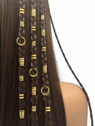 40pcs Alloy Dreadlock Hair Ties, Fashion Hair Accessories, Braids Hair Decor, Suitable For Girls And Women, Perfect For Balls, Parties And Music Festivals
