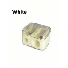 1pc Double Hole Eyeliner, Eyebrow Pencil And Makeup Pencil Sharpener, Mini Portable Multi-Function Pencil Sharpener, Professional Eyebrow Pencil PVC Sharpener Eyebrow Pencil/Portable Girl Makeup/Makeup Application Accessories - Black - View 6