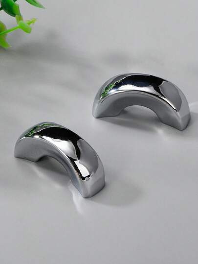 1个法式奢华银色抽屉拉手，现代简约复古奶油色橱柜门把手