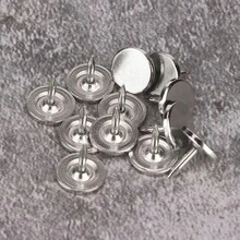 100 tachuelas decorativas de cabeza plana, tachuelas decorativas redondas - Plateado - Ver 3