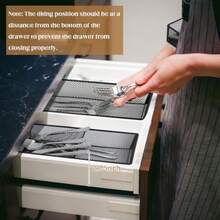 TYUI DOSTATNI 2 Pcs Mesh Silverware Drawer Organizer Cutlery Drawer Organizer Utensil Tray Organizer Silverware Holder For Flatware Knives Spoons Storage 14.1X5.3x2inch - 黑色 - 查看 6