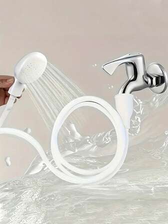 1 Piece Multifunctional Faucet Extender With Shower Head, 131cm Total Length, Easy-To-Use Adapter For Hair Washing, Bath And Shower Sprayer, Simple And Quick Connection For Bathing Pets, Home Bathroom Decoration For Summer And Back To School