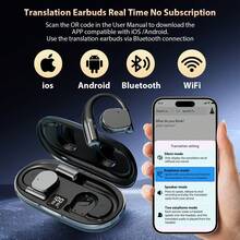 Ear Buds Wireless Bluetooth Earbuds, Translating Earbuds Real Time - Traductor Inglés Español Translator Headphones, Headphones Bluetooth Noise Cancelling Ear Buds For Sports/Travel - 黑色 - 查看 4