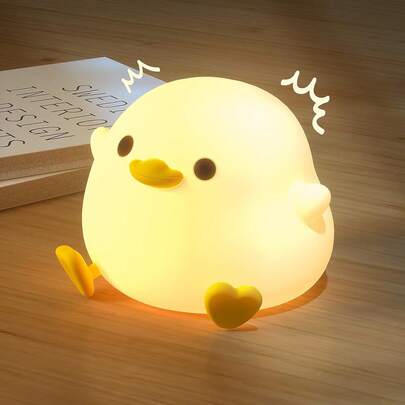 Cute Silicone Night Light In The Shape Of A Duck – Unique Decorative Gift Toy