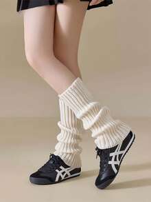 1 Pair Solid Leg Warmers - Warm Women's Winter Socks For Christmas Parties & Casual Outfits - 彩色 - 查看 5