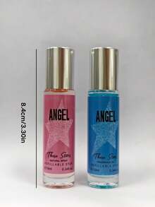 Parfum Cœur d'Ange à 5 Branches, 10ml/0,34oz, Longue Tenue et Fraîcheur, Mélange de Notes Orientales Fruitées et Florales - Melon Cantaloup Cologne Orchidée Bergamote, Booste la Confiance et le Charme, Flacon en Forme d'Étoile Symbolise Votre Attention, Conception Anti-Fuite, Cadeau Idéal pour Noël, Fêtes, Halloween, Voyages d'Affaires, Vacances, Anniversaires pour Parents, Couples, Amis - Divers parfums - Voir 3