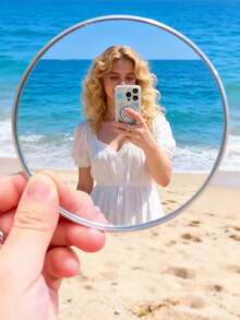 凸面广角旅行圆镜，便携式自拍打卡神器，小巧精致高品质反光摄影配件，网红/情侣旅行礼物，生日纪念品，适合户外旅行拍摄及打卡场景 - 彩色 - 查看 7