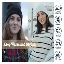 ZOORON Beanie For Women Men Ski Watch Cap Cuffed Plain Skull Knit Hat Soft Fisherman Winter Hat - Multicolor 62 - View 3