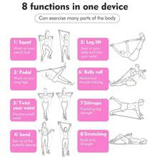 Yoga Stick Set, Multi-Functional Yoga Exercise Stick, Pilates Pole Set With Resistance Band - Home Fitness Equipment With Foot Rings And Straps, Fitness Elastic Band, Portable Yoga Puller, Suitable For Pilates Exercises, Yoga, Home Fitness, Slimming Exercises - Pilates Stick - View 9