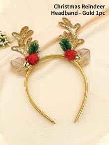 1 buc. Bentiță de Crăciun pentru femei cu coarne de ren, accesoriu de păr cu ren sclipici pentru petrecere, festival, decorațiuni de Anul Nou, Halloween, decorațiuni de Crăciun, esențiale pentru acasă, petrecere, Halloween, Ziua Tatălui, Ziua Mamei, Ziua Recunoștinței, Paște, Crăciun, zile de naștere, cadouri de sărbători pentru prieteni și familie, nunți, sezonul de întoarcere la școală, ceremonii. - Multicolor - Vizualizare 14