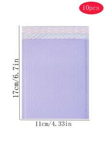 10pcs Thickened Purple Bubble Bags, Co-Extruded Film Bubble Mailer, Express Packaging Bag, Shockproof And Waterproof For Phone Cases And Clothing - Purple - View 12