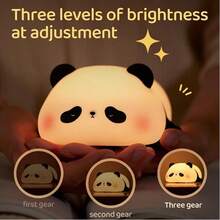 Panda Night Light, Cute Animal-Shaped Night Light - White - View 4