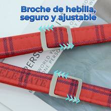 Correa Arnes Diseño Moño Mascota Pequeña Ajuste - Rojo - Ver 7