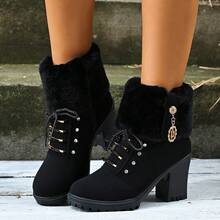 Sports Outdoor Metal Eyelets Lace-Up Women's Ankle Boots Autumn And Winter Fashion Leisure New Comfortable Outdoor Ankle Boots - Black - View 1