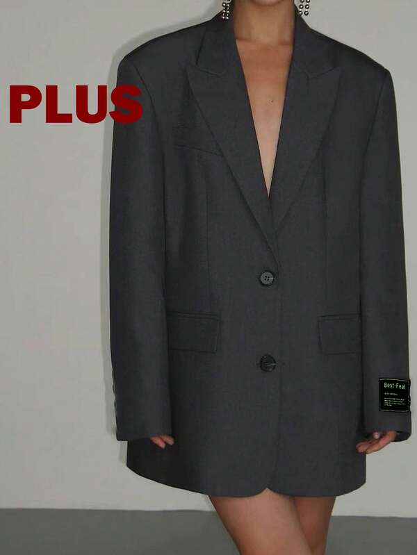 New Style For Spring And Autumn. Oversize Plus Size Loose Designer Party Personalized Blazer. Women's Loose, Casual And Individual Mid-Length Formal Jacket. Suitable For Occasions Such As Banquets, Weddings, Festivals And Parties.A Handsome Formal Jacket Suitable For Occasions Such As Banquets, Weddings, Festivals, And Parties.