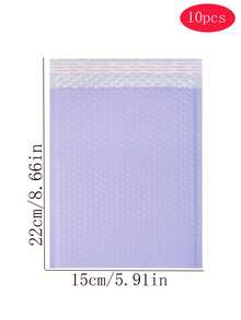 10pcs Thickened Purple Bubble Bags, Co-Extruded Film Bubble Mailer, Express Packaging Bag, Shockproof And Waterproof For Phone Cases And Clothing - Purple - View 7