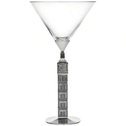 Big Ben Martini Glass Wine Drinkware Cocktail Barware by - 8 oz