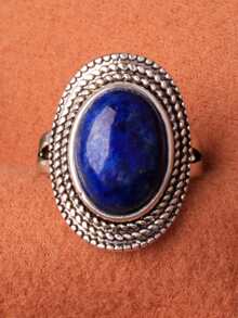 1 件合金镀复古银仿绿松石树脂戒指，多种颜色可选 - 綠色 - 查看 14