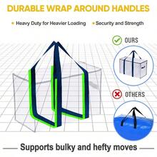 VENO Heavy Duty Moving Bags Extra Large Ornament Organizer Storage Bags With Zippers And Handles College Dorm Clothes Packing Plies Storage Box Tote Reusable Foldable -Friendly Clear 10 Pack