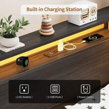 FUSOU Twin Size Corner Bed Frame With RGB LED Bookcase Headboard & Charging Station, Metal Platform Bed With 3 Storage Drawers, Daybed For Kids, Teens & Guests, Black - Xem 6