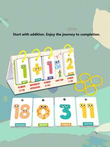 Educational Flash Cards With Illustrations, Letters, Numbers, Shapes, Animals, English For Early Childhood Learning - Multicolor - View 3