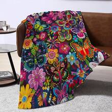 1pc Whimsical Unicorn & Cheetah Print,Colorful And Cute Animals Fleece Blanket - Soft, Lightweight & Durable Flannel Throw With Vibrant Rainbow Colors, 280gsm For Him And Her, Perfect For Naps, Camping, Travel, Home, Daily, Office Decoration, Birthdays Anniversary, Valentine's Day, Thanksgiving Day, Christmas, Halloween, Mother's Day, Father's Day, Wedding, New Year Gifts, Personalized Ideal Gifts For Her, Him, Family, Boyfriend, Girlfriend, Father, Family, Mother, Lover, Daughter, Son, Grandpa, Grandma, Friend, Classmate, Pet. Sofa,Bed,Car,Bedroom,Living Room,Office,  Outdoor Camping, Beach,Wall Decoration - Nhiều màu 15 - Xem 4