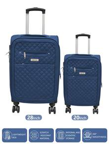 Fabric Luggage, Trolleys, Carry-On Luggage, Checked Luggage, Storage. Say Goodbye To Luggage Scratches | Multifunctional Three-Piece Luggage Set | Super Scratch-Resistant, Ultra-Durable, With Universal Wheels For Easy Mobility | Quickly Converts To A Suitcase | Perfect For All Trips - Combining Strength And Practicality - Blue - View 4