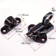 Automatic Door Latch With Heavy-Duty Spring-Loaded Anti-Theft Mechanism, Easy-To-Install Black/White Metal Security Door Latch, Suitable For Doors, Gates-Heavy-Duty Automatic Lock For Home Entrances, Doors, And Metal Frames - Multicolor - View 9