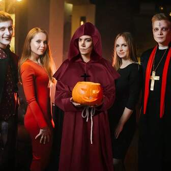 Medeltida Munk Huva Mantel Trollkarl Präst Kostymer Halloween Robe Trollkarl Riddare Cape Vuxen Tonåringar Outfit Party Rekvisita Set