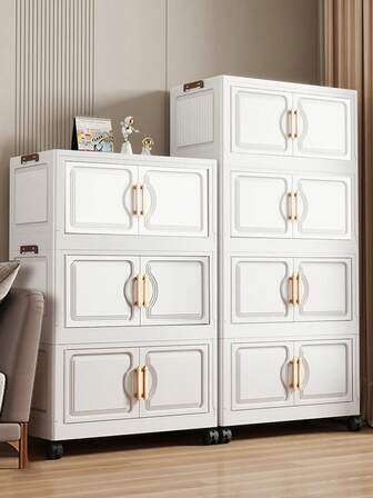 1개 60cm/23.6in 와이드 수납 캐비닛, 접이식 수납 상자, 가정 거실 장난감 캐비닛 정리함, 스낵 캐비닛, 주방 수납 캐비닛, 크리스마스 선물, 수납 상자, 침대 밑 수납