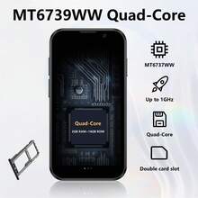 SOYES Smartphone con Android 9, teléfono móvil, smartphone, 2 GB RAM + 16 GB ROM, doble ranura para tarjetas SIM, batería de 900 mAh, puerto USB-C, pantalla táctil HD de 3 pulgadas, cámaras de 5 MP + 2 MP, procesador de cuatro núcleos, red 3G.  Descarga de aplicaciones disponible.  Ideal para adolescentes, niñas y niños.  Colores: negro/rosa/azul.  Regalo de Navidad/cumpleaños.Mini Phone. - Azul - Ver 4