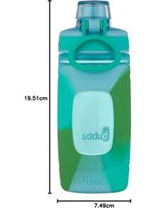 Altamente recomendado. Flo Kids Botella de agua, 16 onzas, hielo de vidrio con caramelo de roca y lavado de color kiwi¡Top de Temporada - Lavado de color bayas mixtas - Ver 6