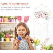 VILLCASE 12 Hojas Diamantes Autoadhesivas Brillos para Decorar, Rhinestones de Cara Maquillaje para Ojos Y Cuerpo, Decoración para Festival Y Fiesta, Mujeres Y Niñas, Manualidades - 1 - Ver 5