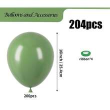 Globos Verde Salvia, Diferentes Tamaños (18, 12, 10, 5 Pulgadas), Juego de Arco de Globos de Látex Verde Aguacate, Adecuado para Cumpleaños, Graduación, Baby Shower, Boda Bohemiana, Aniversario, Bautizo, Decoración de Fiesta con Tema de Jungla Safari - Aguacate verde - Ver 22