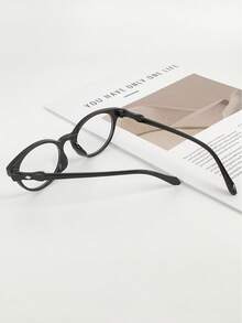 1 pieza Gafas sin receta ovaladas y pequeñas para mujer, adecuadas para uso diario