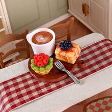 Dollhouse Miniature Food Play Coffee Sandwich Cake Beverage Set Mini Restaurant Breakfast Afternoon Tea Desktop Decoration