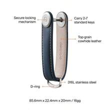 Leather Orbitkey 2.0 (Navy With Tan Stitching) - Navy With Tan Stitching One Size - View 4