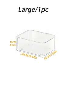 1pc/2pcs Jewelry Storage Box, Flip-Top Transparent Dust-Proof Box Suitable For Hair Clips, Headbands, Elastic Bands Desktop Organizer, Stackable Storage Box For Drawers, Vanity, Bathroom Girlfriend Gifts - Clear - View 14
