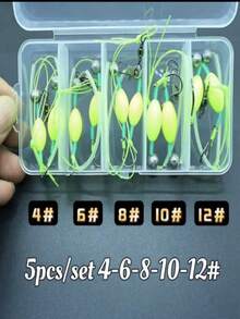 10个鱼钩，5套鲑鱼飞钓套装（4号、6号、8号、10号、12号）。升级版防眩光双钩套装，配备ISE镀镍钩，适合岸钓大型鱼类。 - 彩色 - 查看 3