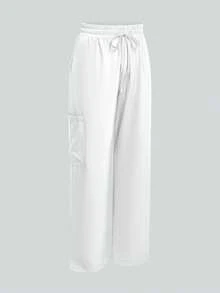 cimmuovere Women's /Nursing Pants, Comfortable Pants, Solid Color Simple Multi-Pocket Zipper Pants