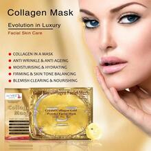 Collagen Gold Gel Face 24k - Lujosa Mascarilla de Gel Antienvejecimiento - Mascarilla de Tela - Hidratante y Rejuvenecedora - Reduce Lneas Finas, Ojeras y Ojos Hinchados - inicial - Ver 5