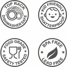 - ETON - Juego de 8 vasos acrlicos y vasos altos de 15 y 21 onzas, aptos para lavavajillas, color gris y negro - 15.2 y 20.8 onzas + Gris / negro - Ver 8