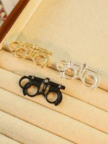 1 pieza Broche del Día Mundial de la Optometría contra la miopía, regalo para médicos, adecuado para que los profesionales médicos lo usen a diario, accesorio unisex - Broche antimiopía - Ver 6