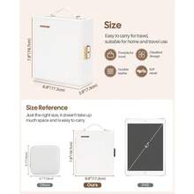 TYUI Travel Jewelry Case Essentials For Vacation Portable Bangle Box With Mirror PU Leather Small Watch Organizer For Rings Earrings Necklaces Bracelets White - White - View 6
